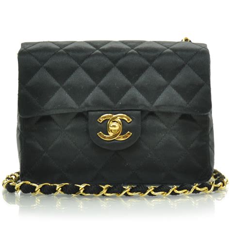 chanel mini quilted satin